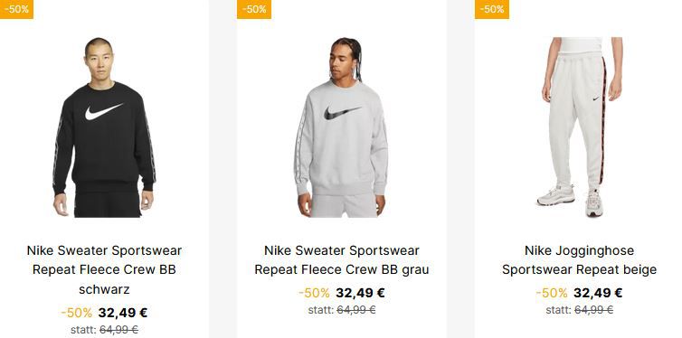 Nike Repeat Sale Mit Mind. 50% Rabatt + VSK-Frei - Z.B. T-Shirt Für 14 ...