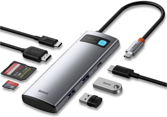 Baseus USB C Hub 7in1 Docking Station Mit 4K HDMI & 100W PD Für 27,59 ...