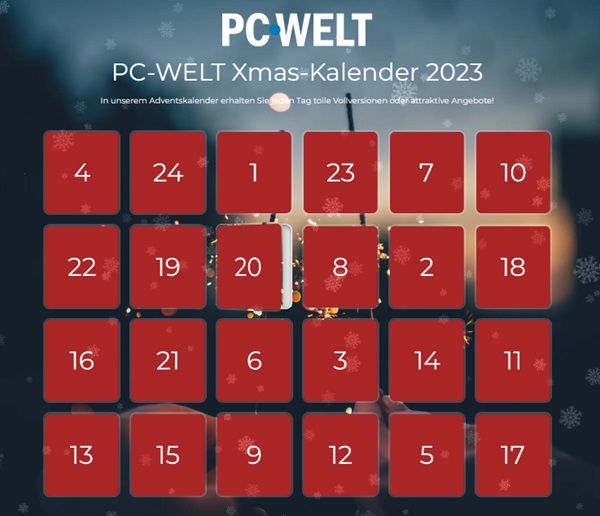 PC WELT XmasKalender Jeden Tag Software gratis HEUTE Audials