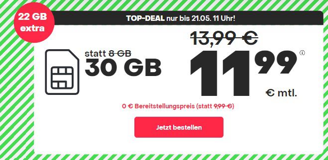 Handyvertrag.de: Allnet-Flat Inkl. 5G Mit 7GB 5,99€ / 30GB 11,99 ...